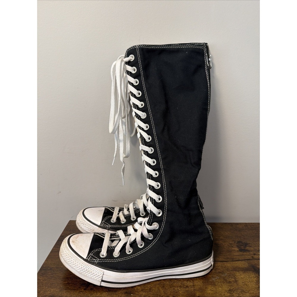 Converse Chuck Taylor XXHi Black Knee High Zip Up A09429C Sneakers Women's Sz 8 - Picture 5 of 8